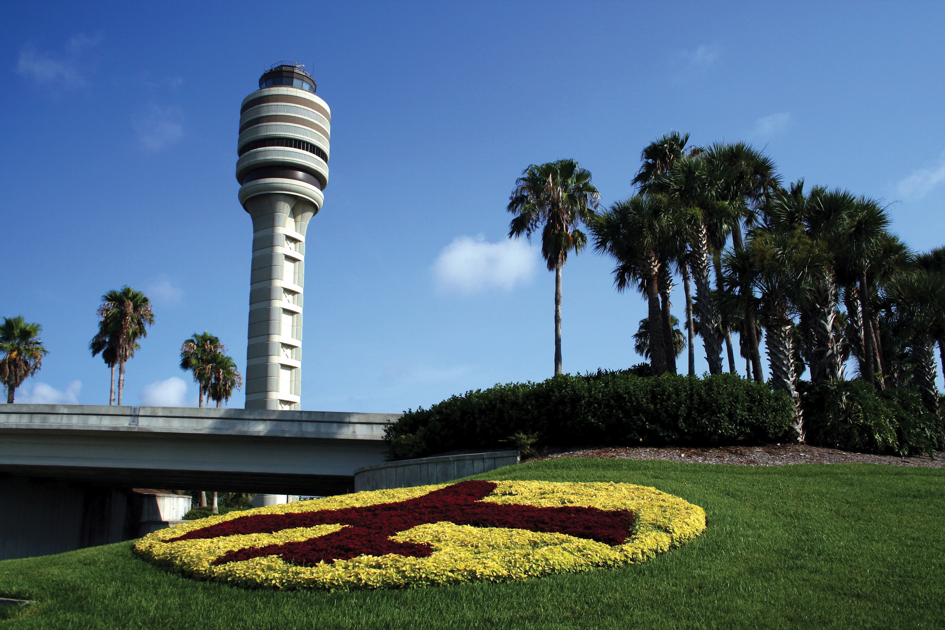 FAA Tower with Flowerbed