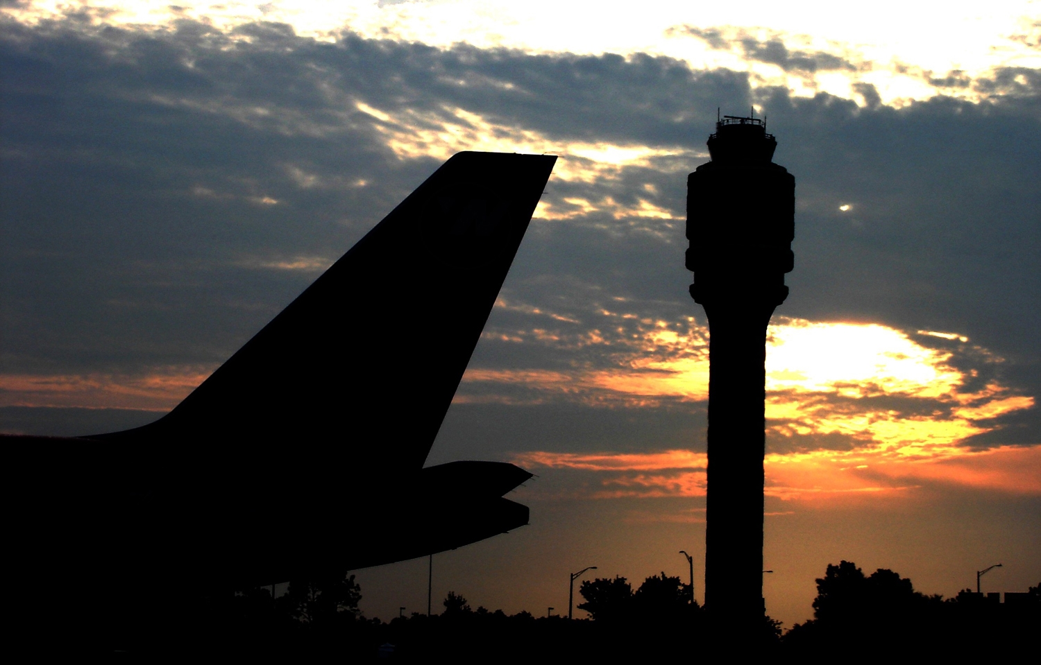 FAA Tower & Tail at Sunrise