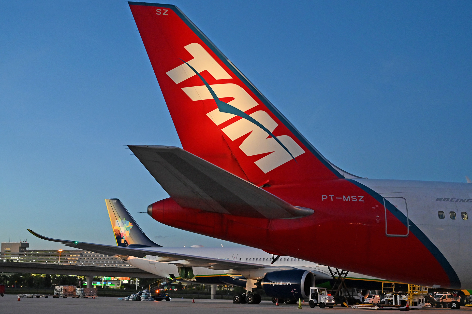 Azul and LATAM Aircraft Tails