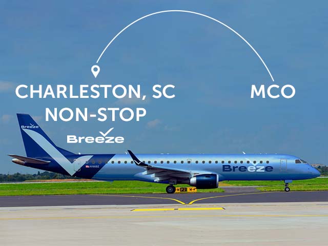 Fly Breeze non-stop to Charleston, SC