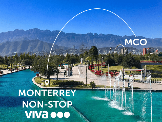 Fly Viva Aerobus non-stop to Monterrey, Mexico