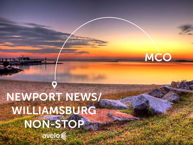 Fly Avelo non-stop to Newport News/Williamsburg